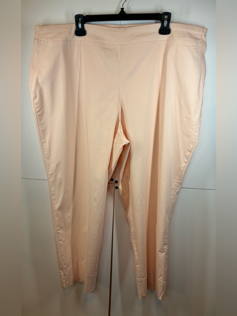 Carolina Belle Montreal Blush Pink Pull-On Ankle Pants Plus Size 22W